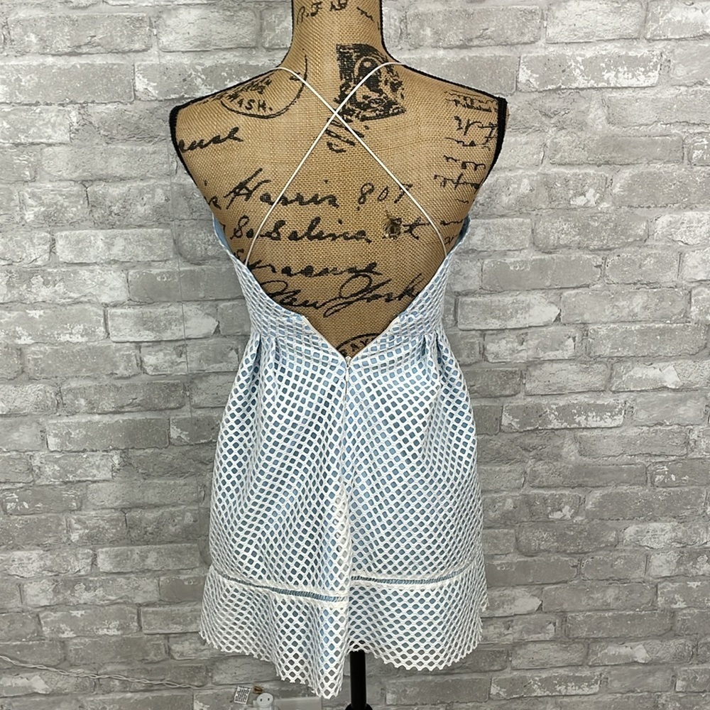 Topshop Textured Fit & Flare Mini Dress - Picture 4 of 8